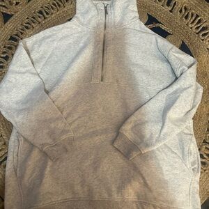 Old Navy Gray Quarter-Zip Sweatshirt